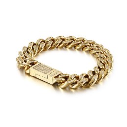 Braccialetti Hip-Hop Da Uomo In Titanio Con Diamanti