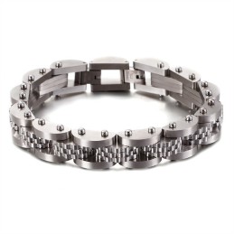 Bracciale Da Uomo Con Catena Per Bicicletta In Titanio E Cinturino