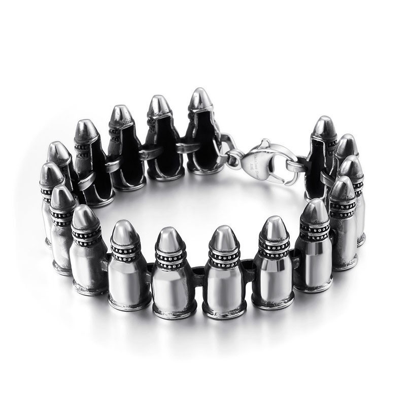 Braccialetti A Proiettile Da Uomo In Stile Gotico Rock Chic Braccialetti A Proiettile Da Uomo In Stile Gotico Rock Chic
