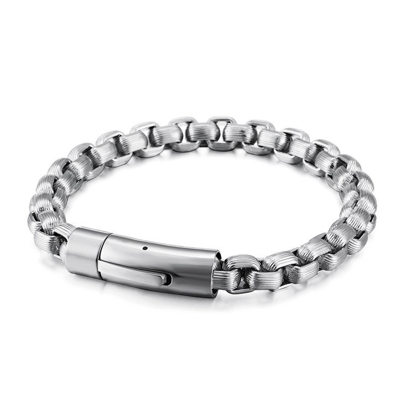 Nuovo Braccialetto Da Uomo In Titanio Con Catena Da Motociclista In Stile Retrò, Alla Moda, Gioiello Da Mano. Nuovo Braccialetto Da Uomo In Titanio Con Catena Da Motociclista In Stile Retrò, Alla Moda, Gioiello Da Mano.