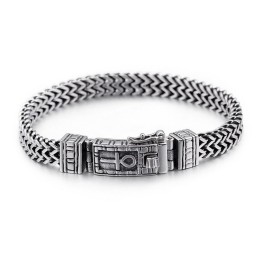 Bracciale A Doppia Catena Con Gioielli Hip-Hop, Accessori Eleganti In Titanio Da Uomo