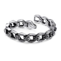 Braccialetti Eleganti Con Teschio E Vento, Braccialetti In Titanio Tide Men