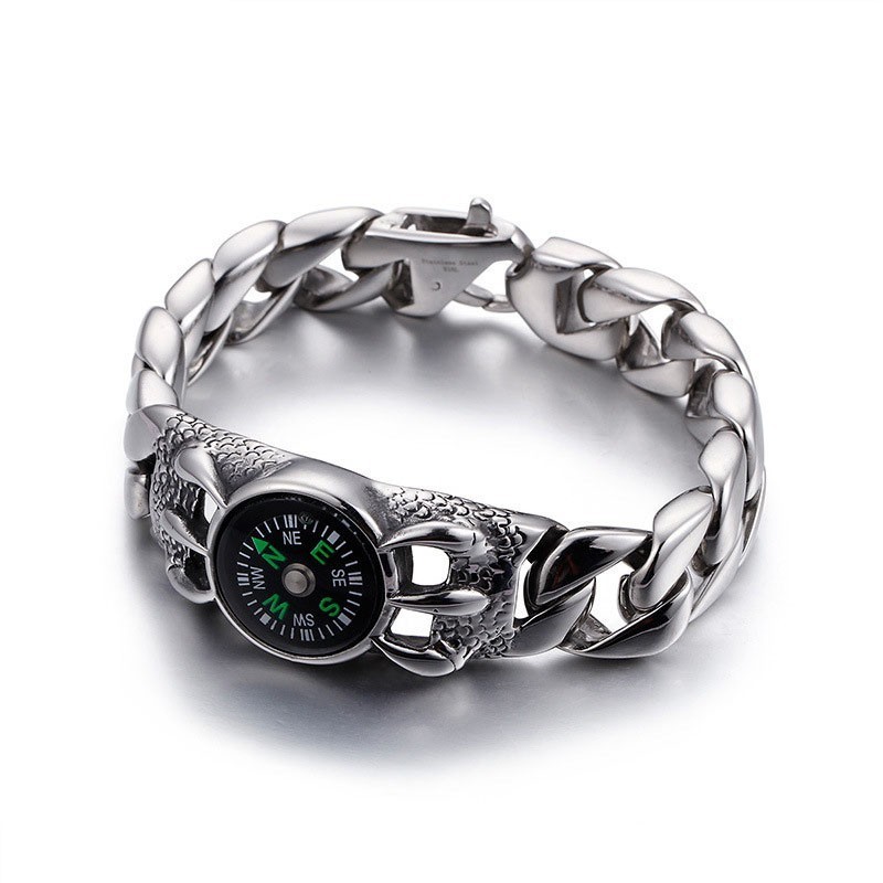 Bracciale Da Uomo Retrò Con Bussola Per Esterni Bracciale Da Uomo Retrò Con Bussola Per Esterni