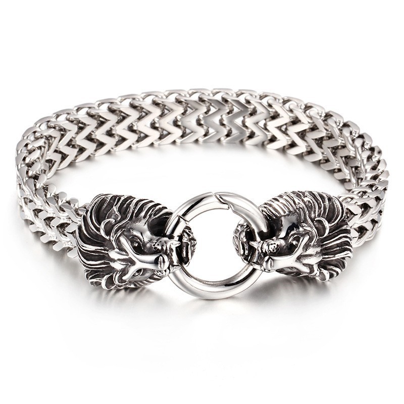 Bracciale Con Testa Di Leone Per Uomo, Braccialetti Fantastici Bracciale Con Testa Di Leone Per Uomo, Braccialetti Fantastici