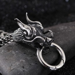 Bracciale Multistrato Da Uomo Con Doppio Drago, Chiusura A Rubinetto