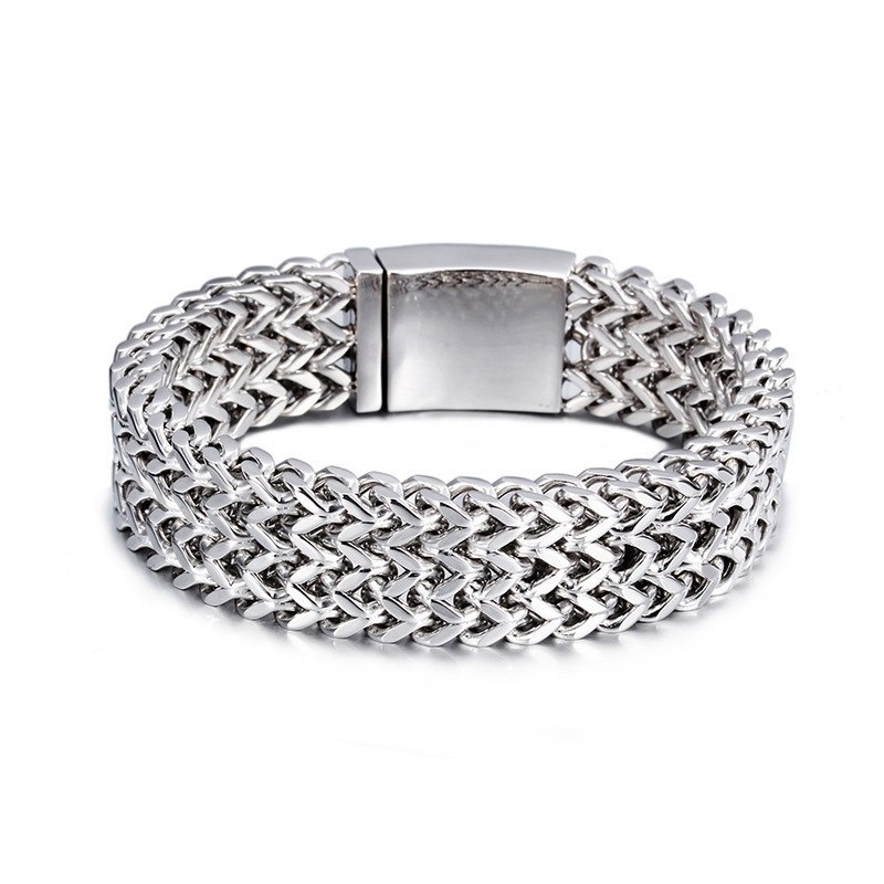 Bracciale Alla Moda A Tre File In Titanio Per Uomo Bracciale Alla Moda A Tre File In Titanio Per Uomo
