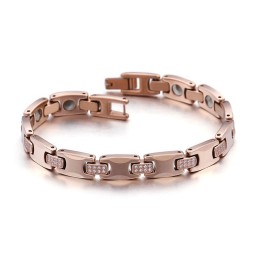 Bracciale In Acciaio Al Tungsteno E Germanio Con Diamanti Alla Moda Per Uomo E Donna