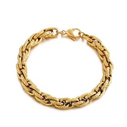 Bracciale In Titanio Intrecciato Con Motivo A Serpente In Stile Hip-Hop Per Uomo