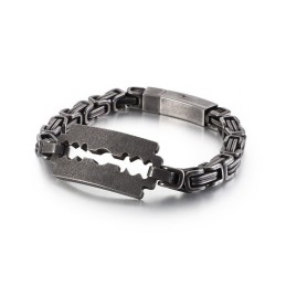 Catena In Titanio Emperor Con Lama Curva E Piastra Tide Jewelry