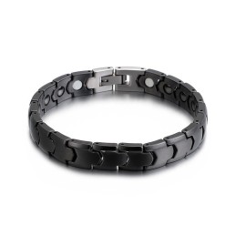Bracciale Magnetico In Pietra Nera Da Uomo