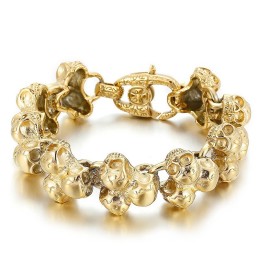 Bracciale Da Uomo Con Teschio In Titanio