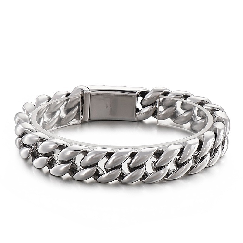 Bracciale Da Uomo In Titanio 18 Carati Con Placcatura Sotto Vuoto Bracciale Da Uomo In Titanio 18 Carati Con Placcatura Sotto Vuoto