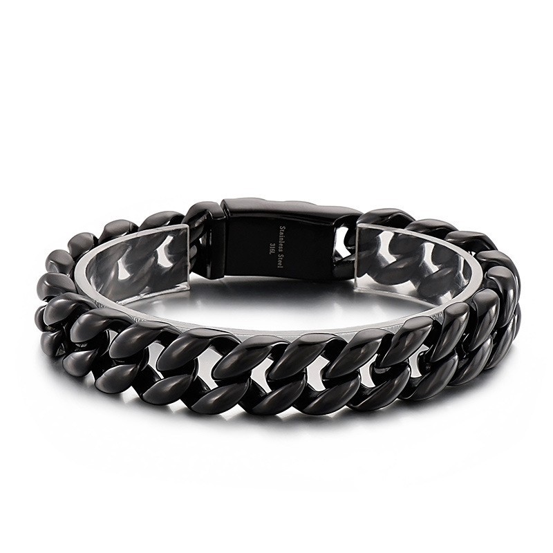 Bracciale Da Uomo In Titanio 18 Carati Placcato Sotto Vuoto Bracciale Da Uomo In Titanio 18 Carati Placcato Sotto Vuoto