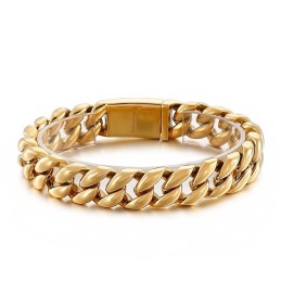 Bracciale In Titanio 18 Carati Placcato Sotto Vuoto Per Uomo