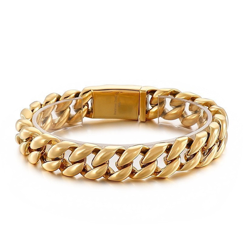 Bracciale In Titanio 18 Carati Placcato Sotto Vuoto Per Uomo Bracciale In Titanio 18 Carati Placcato Sotto Vuoto Per Uomo