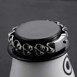 Bracciale In Titanio Con Teschio Cool Chic Per Uomo