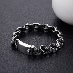 Bracciale In Titanio Con Teschio Cool Chic Per Uomo