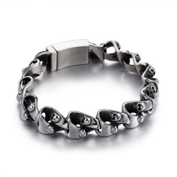 Bracciale In Titanio Con Teschio Cool Chic Per Uomo