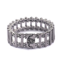 Bracciale In Titanio Con Testa Di Drago In Stile Chic Per Uomo