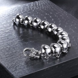 Bracciale Da Uomo In Titanio Con Teschio E Ossa Incrociate, Alla Moda E Alla Moda