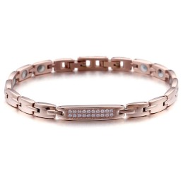 Bracciale In Titanio Con Pietra Di Germanio E Diamanti Per Coppie