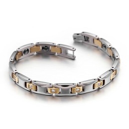 Bracciale In Titanio Con Magnete Diamantato Per Uomo E Donna