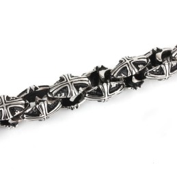 Bracciale In Titanio Con Croce Per Uomo