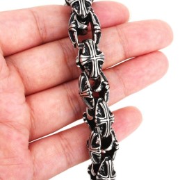 Bracciale In Titanio Con Croce Per Uomo