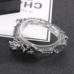 Bracciale In Titanio Con Drago Zodiacale, Elegante E Alla Moda, Per Uomo