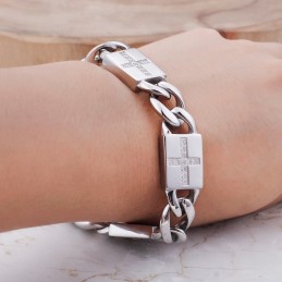 Braccialetti In Titanio Con Croce In Stile Rock Hip-Hop Con Diamanti