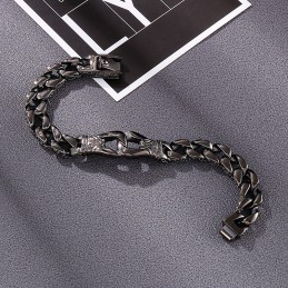 Bracciale Da Uomo In Titanio Con Chiusura A Strappo, Stile Street Chic