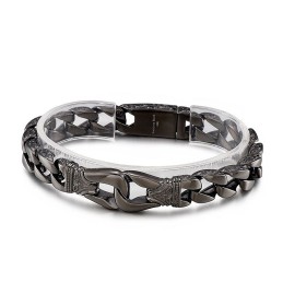 Bracciale Da Uomo In Titanio Con Chiusura A Strappo, Stile Street Chic