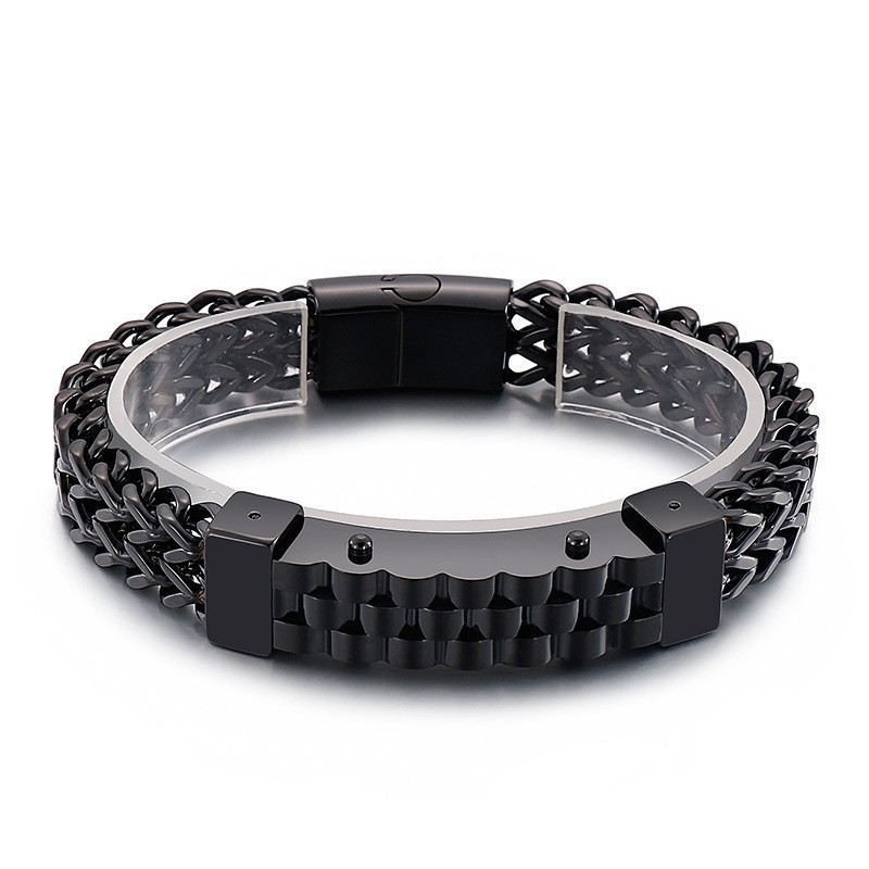 Bracciale In Titanio Da Uomo In Stile Hip-Hop Alla Moda Bracciale In Titanio Da Uomo In Stile Hip-Hop Alla Moda