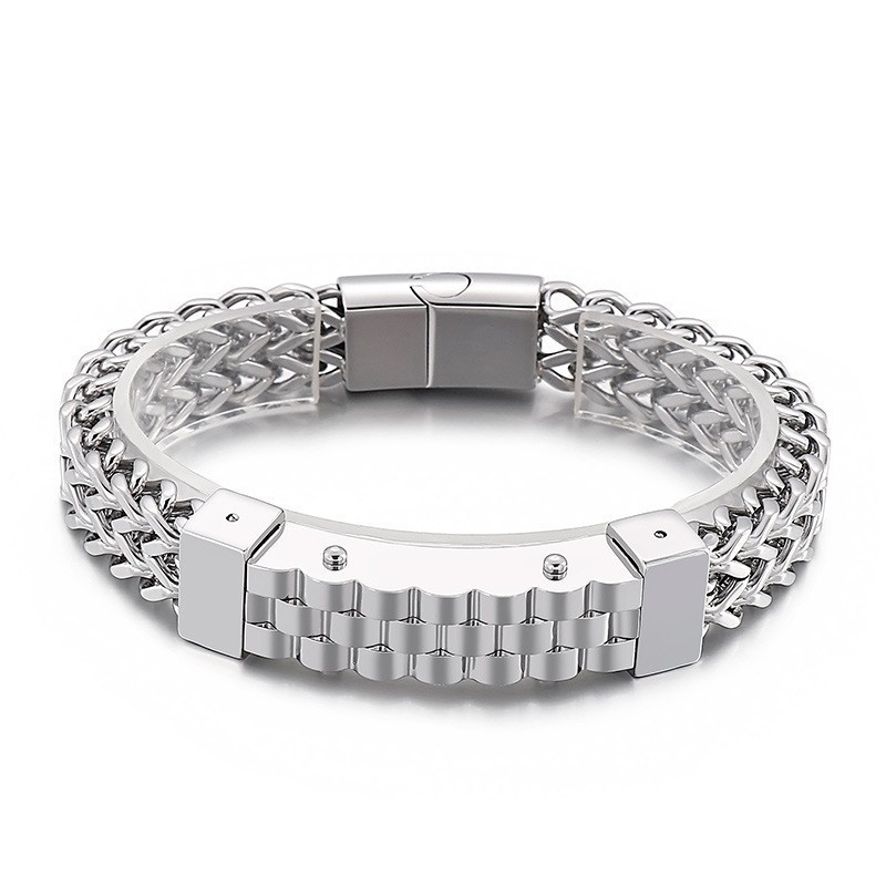 Bracciale In Titanio Da Uomo In Stile Hip-Hop Alla Moda Bracciale In Titanio Da Uomo In Stile Hip-Hop Alla Moda
