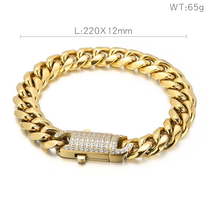 Bracciale In Titanio Con Borchie In Stile Hip Hop Per Uomo Bracciale In Titanio Con Borchie In Stile Hip Hop Per Uomo