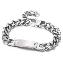 Bracciale In Titanio Con Catena A Coda Curva Di Marca Alla Moda Per Uomo