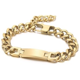 Bracciale In Titanio Con Catena A Coda Curva Di Marca Alla Moda Per Uomo