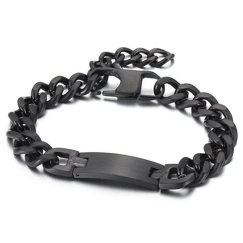 Bracciale In Titanio Con Catena A Coda Di Cavallo Di Marca Fashion Bent Per Uomo Bracciale In Titanio Con Catena A Coda Di Cavallo Di Marca Fashion Bent Per Uomo