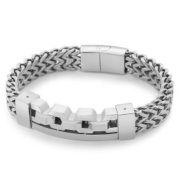 Bracciale In Titanio Cavo Quadrato Alla Moda Per Uomo