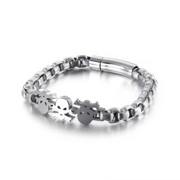Braccialetti In Titanio Da Uomo Con Teschio Hip-Hop E Stile Street Fashion