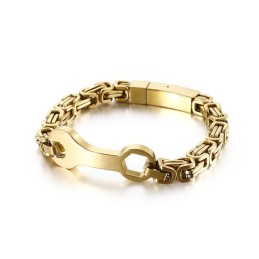 Bracciale Da Uomo In Titanio Con Catena A Forma Di Chiave Inglese E Imperatore