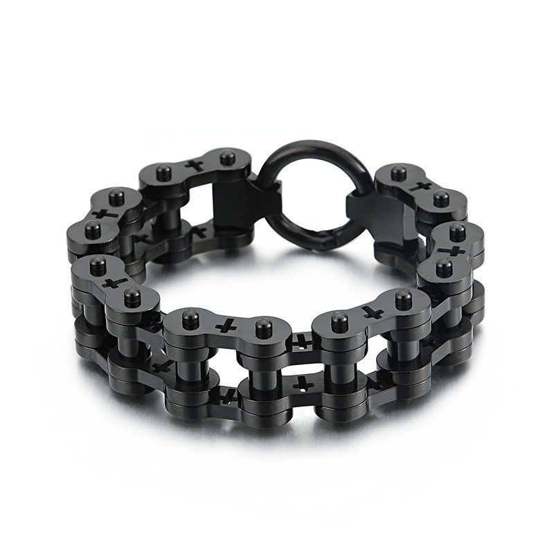 Bracciale Da Uomo In Titanio Con Croce Cava Rock Hip Hop Per Bicicletta Bracciale Da Uomo In Titanio Con Croce Cava Rock Hip Hop Per Bicicletta