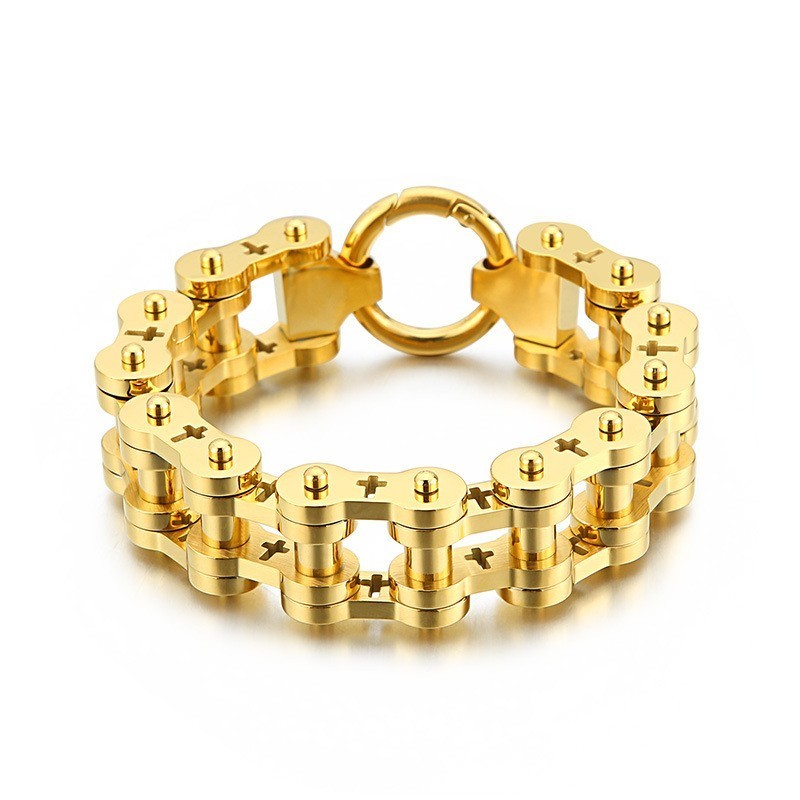 Bracciale Da Uomo In Titanio Con Croce Cava, Stile Rock Hip-Hop, Per Bicicletta Bracciale Da Uomo In Titanio Con Croce Cava, Stile Rock Hip-Hop, Per Bicicletta