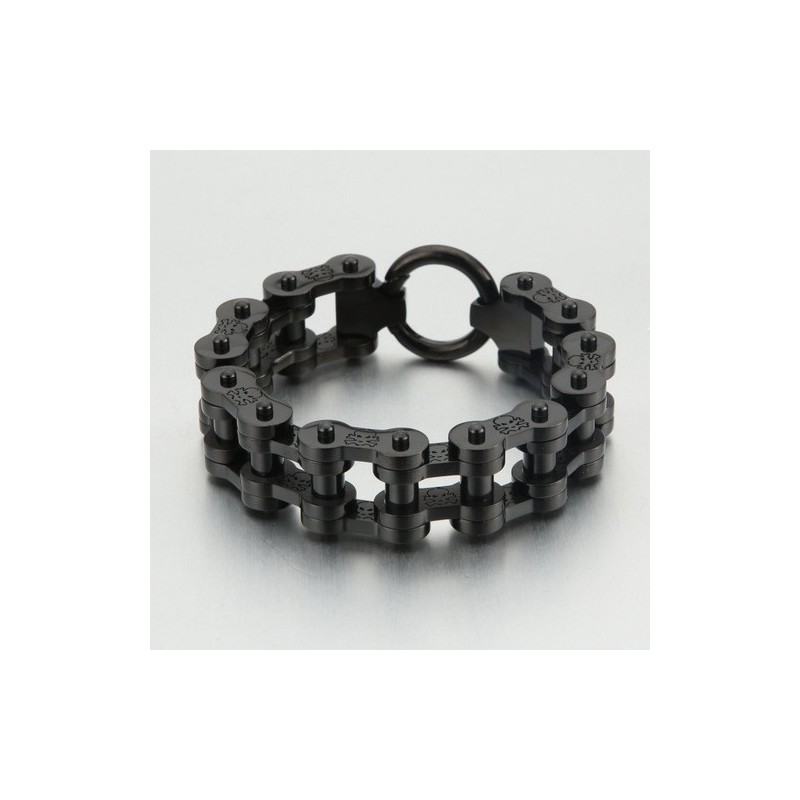 Bracciale Da Uomo In Titanio Con Motivo Pirata, Stile Rock Hip-Hop, Stile Bicicletta Bracciale Da Uomo In Titanio Con Motivo Pirata, Stile Rock Hip-Hop, Stile Bicicletta