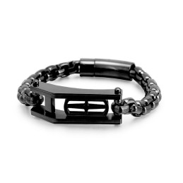 Bracciale Da Uomo In Titanio Con Croce Quadrata Cava E Rock Hip-Hop