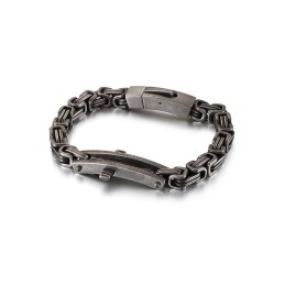 Bracciale In Titanio Con Croce Curva Sul Retro Per Uomo