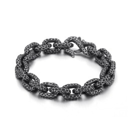 Bracciale In Titanio A Pois Alla Moda Per Uomo