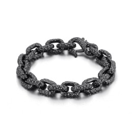 Bracciale In Titanio A Pois Alla Moda Per Uomo