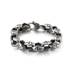 Bracciale Da Uomo In Titanio Con Croce Cava