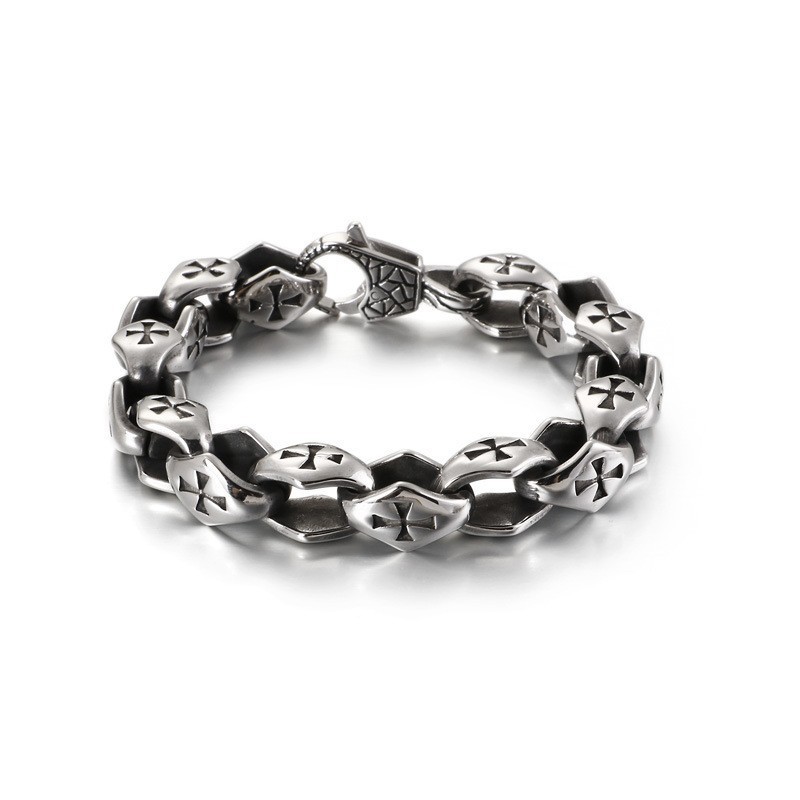 Bracciale Da Uomo In Titanio Con Croce Cava Bracciale Da Uomo In Titanio Con Croce Cava
